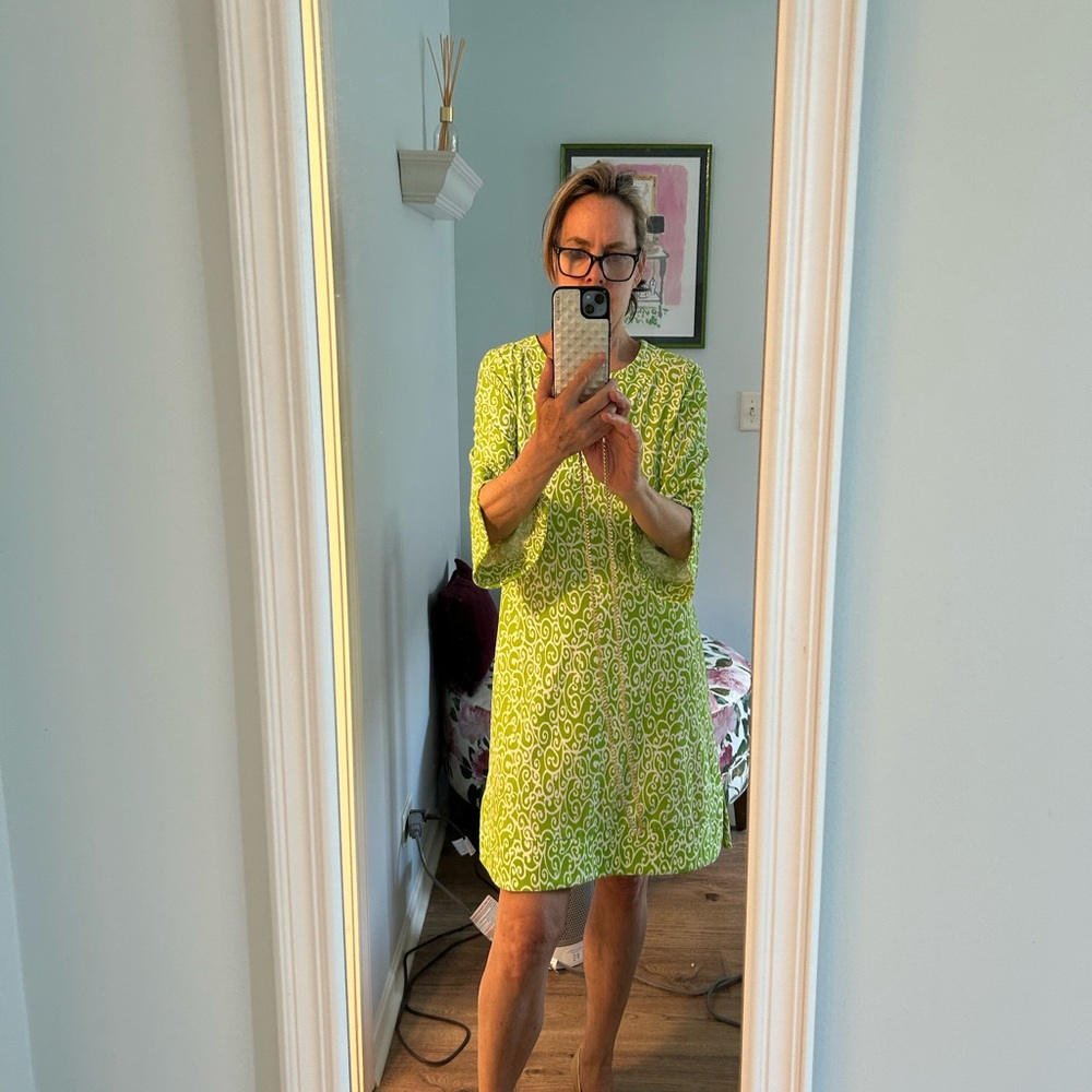 Green Patterned Women's Dress